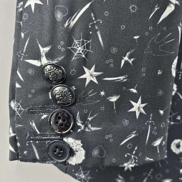 The Kooples Tattoo Print One Button Structured Women's Blazer Jacket XXS - Picture 6 of 9